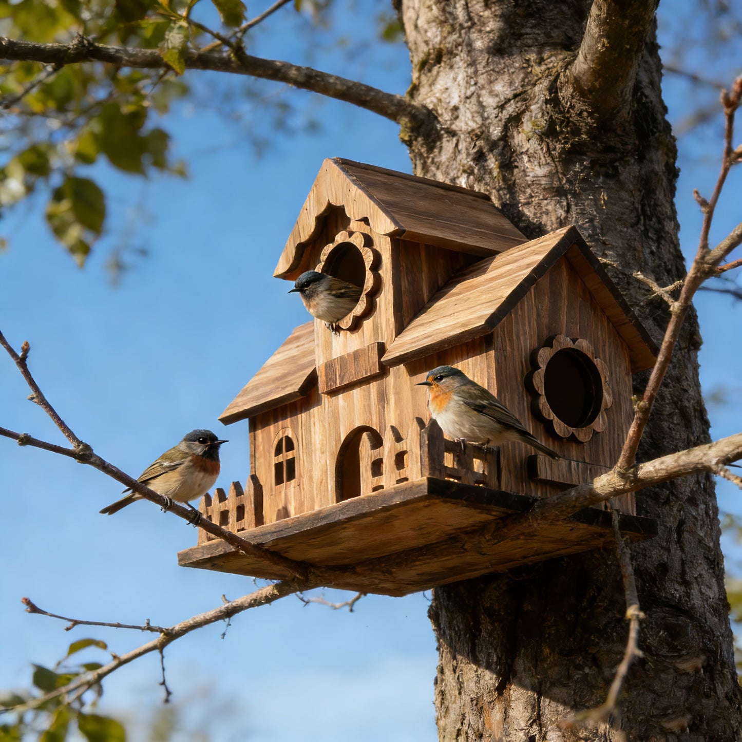 Waldhüter Eichenholz-Vogelhaus
